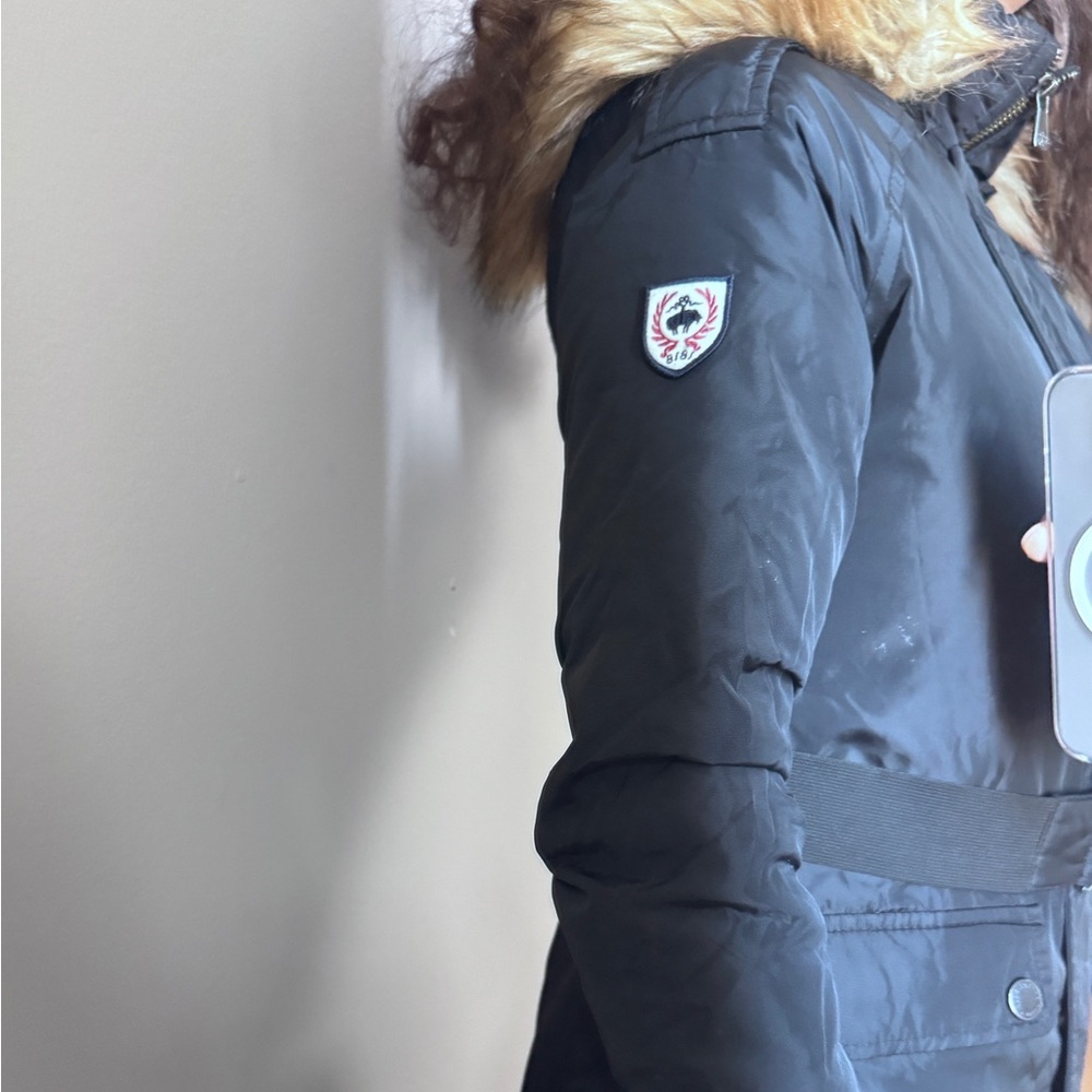 BROOKS BROTHERS Winter Black Coat In XS Petite - Picture 3 of 17